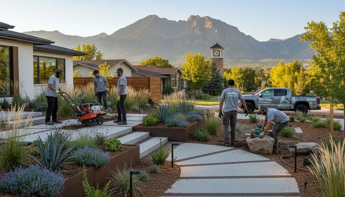 Denver, CO landscaping service team providing professional landscape design and maintenance