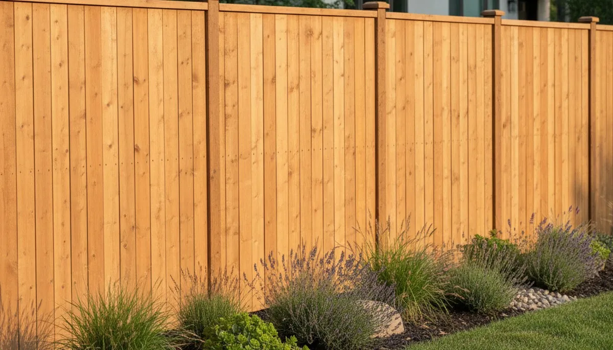 White wooden privacy fence installation by professional landscapers in Denver, CO